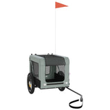 Pet Bike Trailer Grey and Black Oxford Fabric&Iron - Side View