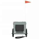 Pet Bike Trailer Grey and Black Oxford Fabric&Iron - 45-Degree Angle
