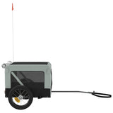 Pet Bike Trailer Grey and Black Oxford Fabric&Iron - Close-Up Angle