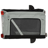 Pet Bike Trailer Grey and Black Oxford Fabric&Iron