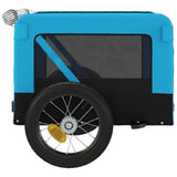 Pet Bike Trailer Blue and Black Oxford Fabric&Iron - Low Angle