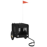 Pet Bike Trailer Black Oxford Fabric&Iron - Side View