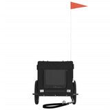 Pet Bike Trailer Black Oxford Fabric&Iron - 45-Degree Angle