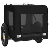 Pet Bike Trailer Black Oxford Fabric&Iron - Rear View