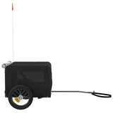 Pet Bike Trailer Black Oxford Fabric&Iron - Close-Up Angle