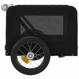 Pet Bike Trailer Black Oxford Fabric&Iron - Low Angle