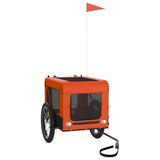 Pet Bike Trailer Orange and Black Oxford Fabric&Iron - Front View