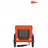 Pet Bike Trailer Orange and Black Oxford Fabric&Iron - 45-Degree Angle