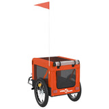 Pet Bike Trailer Orange and Black Oxford Fabric&Iron - Extra Image