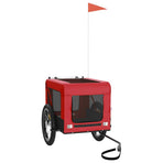 Pet Bike Trailer Red and Black Oxford Fabric&Iron