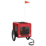 Pet Bike Trailer Red and Black Oxford Fabric&Iron - Front View