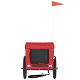 Pet Bike Trailer Red and Black Oxford Fabric&Iron - 45-Degree Angle