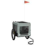 Pet Bike Trailer Grey and Black Oxford Fabric&Iron - Front View