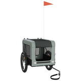 Pet Bike Trailer Grey and Black Oxford Fabric&Iron - Side View