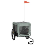 Pet Bike Trailer Grey and Black Oxford Fabric&Iron - Top-Down View