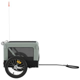 Pet Bike Trailer Grey and Black Oxford Fabric&Iron - Close-Up Angle