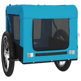 Pet Bike Trailer Blue and Black Oxford Fabric&Iron - Rear View