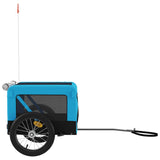 Pet Bike Trailer Blue and Black Oxford Fabric&Iron - Close-Up Angle