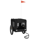 Pet Bike Trailer Black Oxford Fabric&Iron - Side View