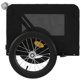Pet Bike Trailer Black Oxford Fabric&Iron - Low Angle