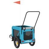 Pet Bike Trailer Blue and Black Oxford Fabric and Iron - Extra Image