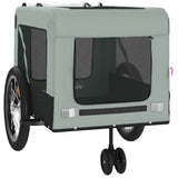 Pet Bike Trailer Grey and Black Oxford Fabric and Iron - Rear View