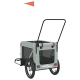 Pet Bike Trailer Grey and Black Oxford Fabric and Iron - Extra Image