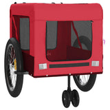 Pet Bike Trailer Red and Black Oxford Fabric and Iron - Rear View