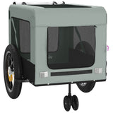 Pet Bike Trailer Grey and Black Oxford Fabric and Iron - Rear View
