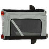 Pet Bike Trailer Grey and Black Oxford Fabric and Iron - Extra Image