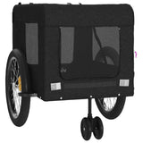 Pet Bike Trailer Black Oxford Fabric and Iron - Rear View