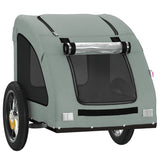 Pet Bike Trailer Grey Oxford Fabric and Iron - 45-Degree Angle