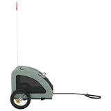 Pet Bike Trailer Grey Oxford Fabric and Iron - Rear View