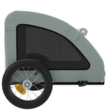 Pet Bike Trailer Grey Oxford Fabric and Iron - Close-Up Angle