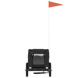 Pet Bike Trailer Black Oxford Fabric and Iron - Top-Down View