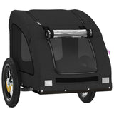 Pet Bike Trailer Black Oxford Fabric and Iron - 45-Degree Angle