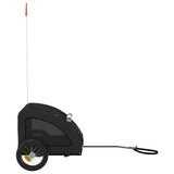 Pet Bike Trailer Black Oxford Fabric and Iron - Rear View