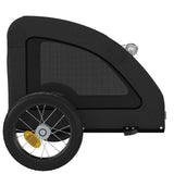 Pet Bike Trailer Black Oxford Fabric and Iron - Close-Up Angle