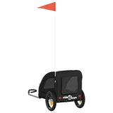 Pet Bike Trailer Black Oxford Fabric and Iron - Low Angle