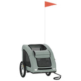Pet Bike Trailer Grey Oxford Fabric and Iron - Side View