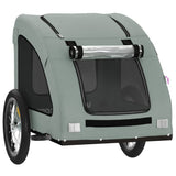 Pet Bike Trailer Grey Oxford Fabric and Iron - 45-Degree Angle