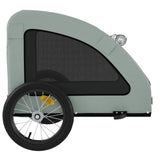 Pet Bike Trailer Grey Oxford Fabric and Iron - Close-Up Angle