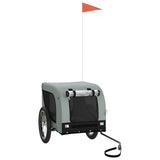 Pet Bike Trailer Grey and Black Oxford Fabric and Iron - Front View