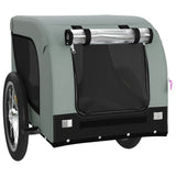 Pet Bike Trailer Grey and Black Oxford Fabric and Iron - Top-Down View