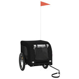 Pet Bike Trailer Black Oxford Fabric and Iron - Front View