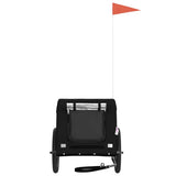 Pet Bike Trailer Black Oxford Fabric and Iron - Side View