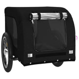 Pet Bike Trailer Black Oxford Fabric and Iron - Top-Down View
