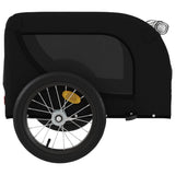 Pet Bike Trailer Black Oxford Fabric and Iron - Rear View