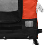 Pet Bike Trailer Orange and Black Oxford Fabric and Iron - Extra Image