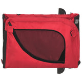 Pet Bike Trailer Red and Black Oxford Fabric and Iron - Low Angle
